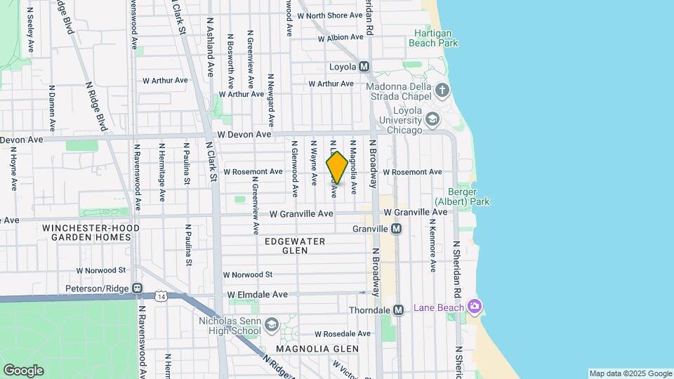 6259 N Lakewood Ave Map and Location Details
