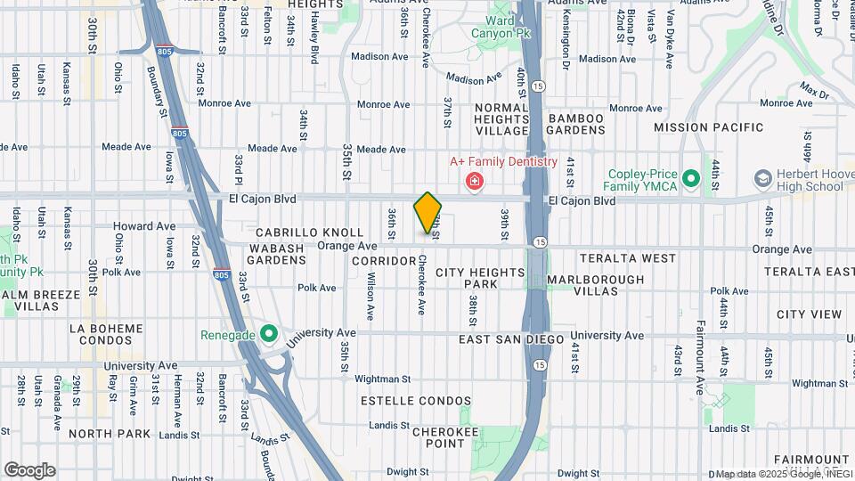 3676 Orange Ave Map and Location Details