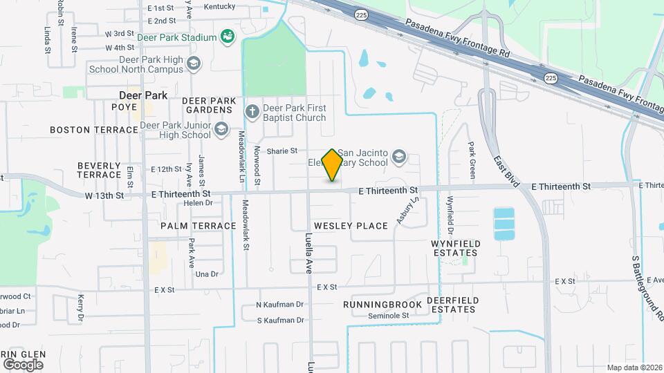 1124 E Thirteenth St Map and Location Details