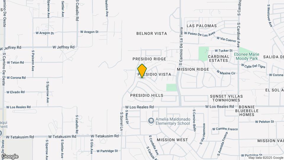 3652 W Avenida Obregon Map and Location Details