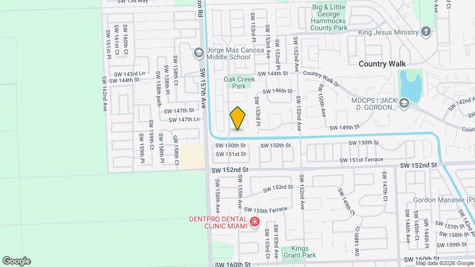 15472 SW 148th Terrace Map and Location Details