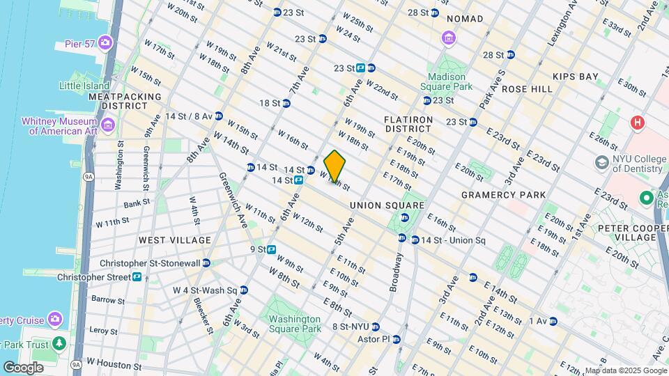30 W 15th St Mapa y Detalles de la Ubicación