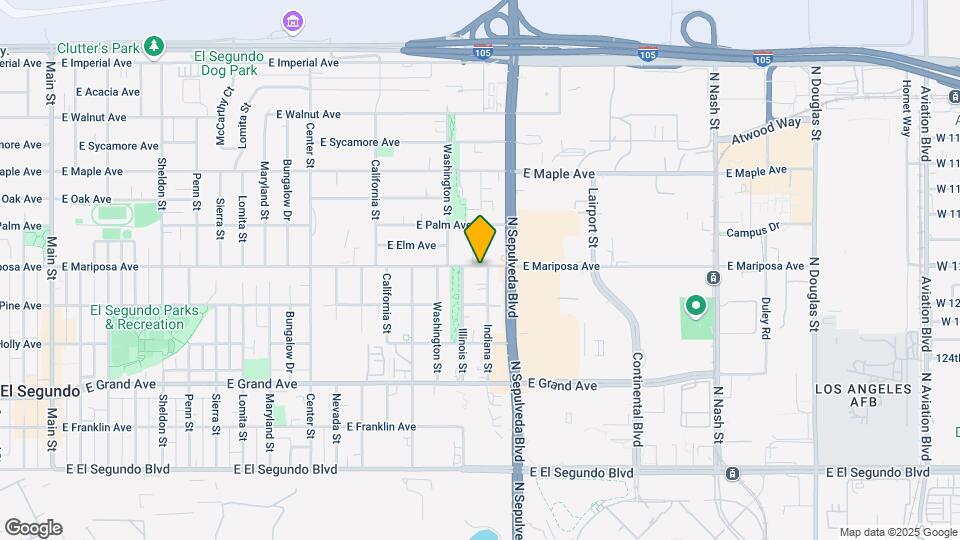1718 E Mariposa Ave Mapa y Detalles de la Ubicación