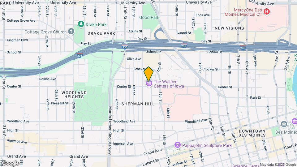 1605 Center St Map and Location Details