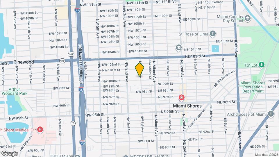 101 NW 100th St Map and Location Details