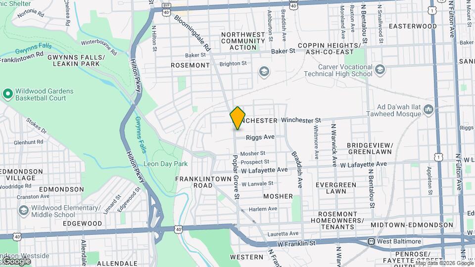 1109 Poplar Grove St Map and Location Details