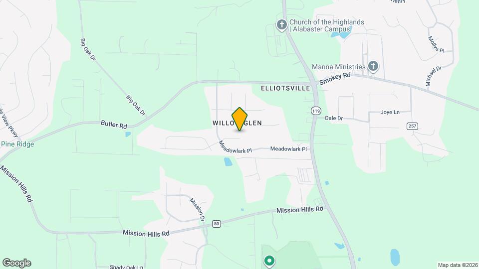 415 Willow Glen Dr Map and Location Details