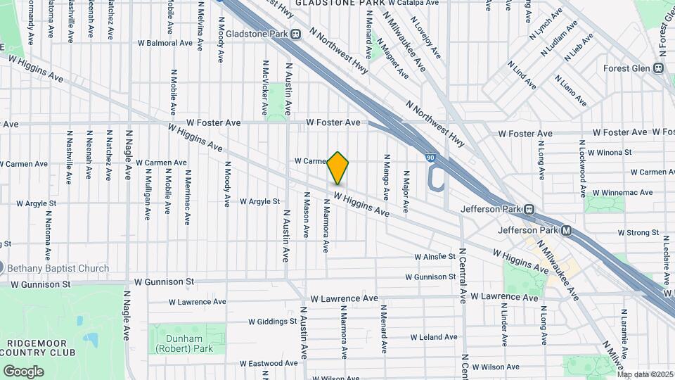 5852 W Higgins Ave Map and Location Details