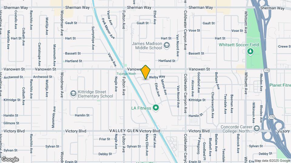 13139 Archwood St Map and Location Details
