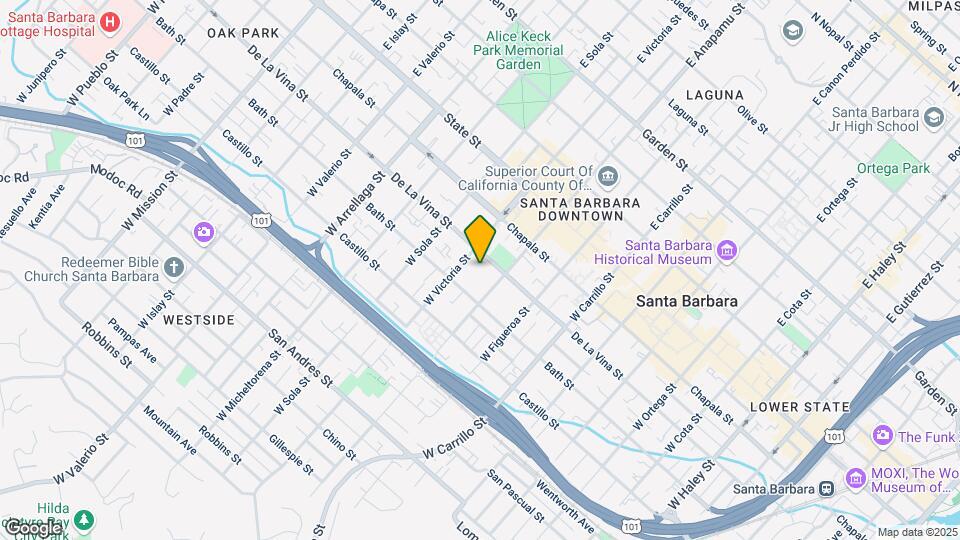 1221 De la Vina St Mapa y Detalles de la Ubicación