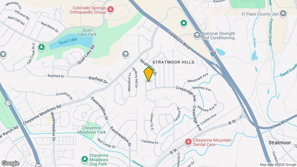 233 Crestridge Ave Map and Location Details