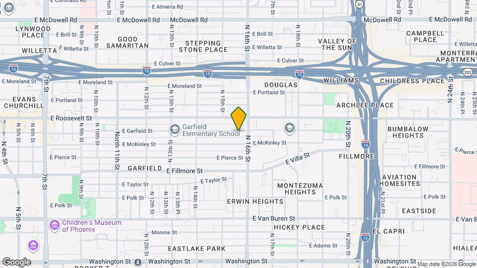 1533 E Garfield St Mapa y Detalles de la Ubicación