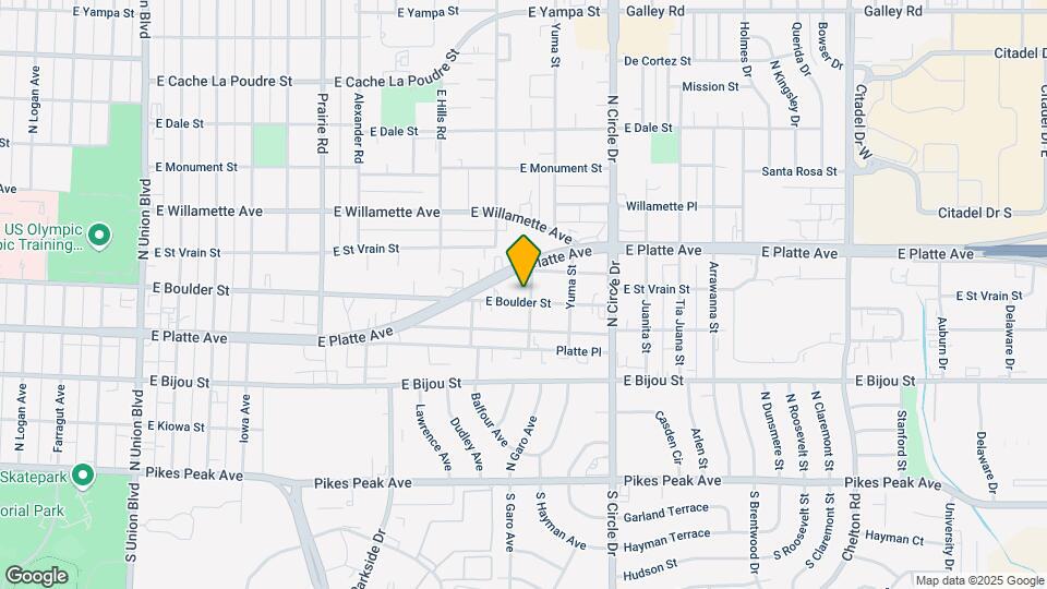2544 E Boulder St Map and Location Details