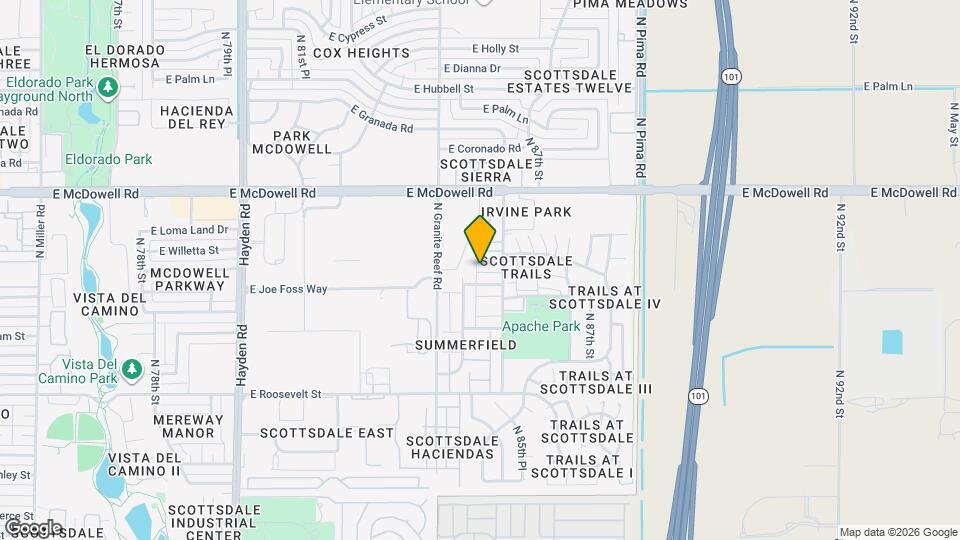 1350 N 85th Pl Mapa y Detalles de la Ubicación