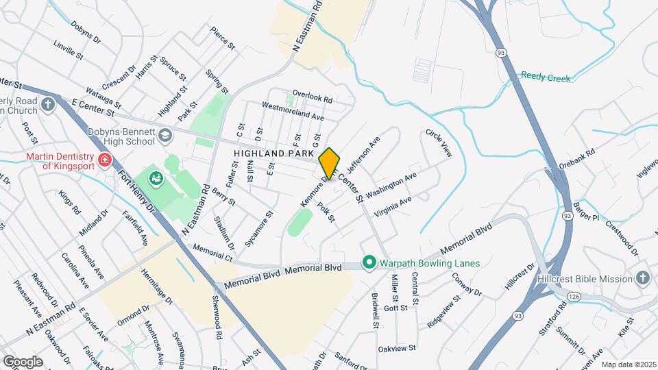 1591 Kenmore Dr Map and Location Details
