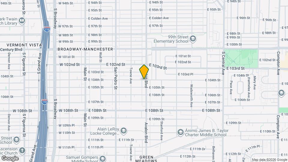 10401 Avalon Blvd Map and Location Details