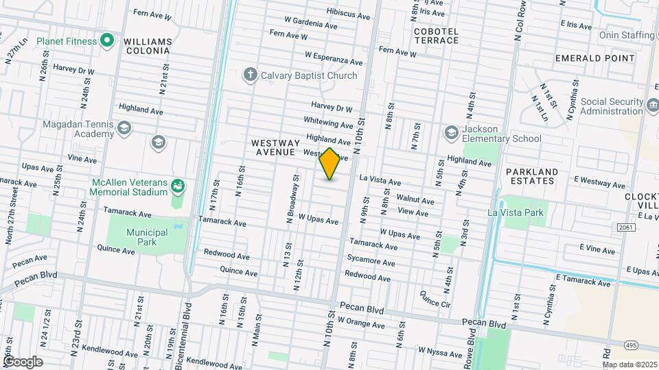 1102 Walnut Ave Map and Location Details