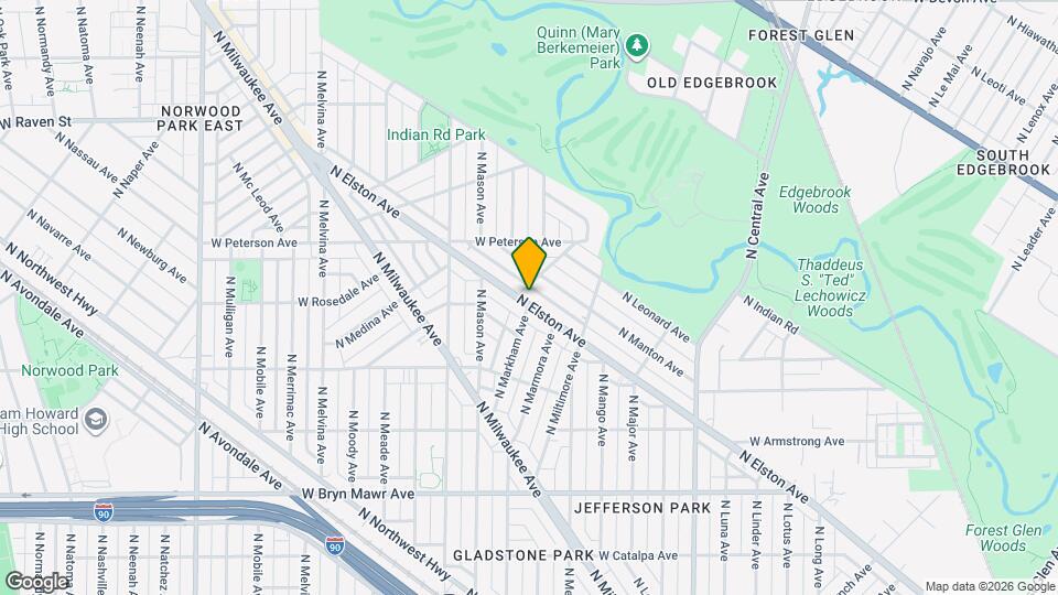 5891 N Elston Ave Map and Location Details