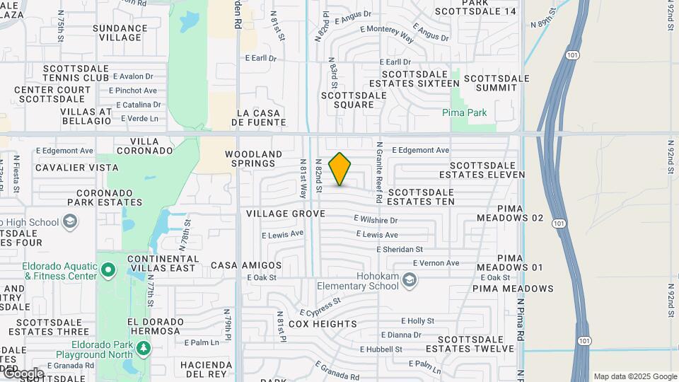 8229 E Cambridge Ave Map and Location Details