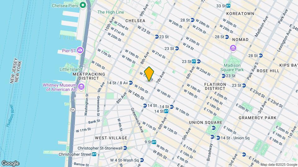 217-219 W 16th St Mapa y Detalles de la Ubicación