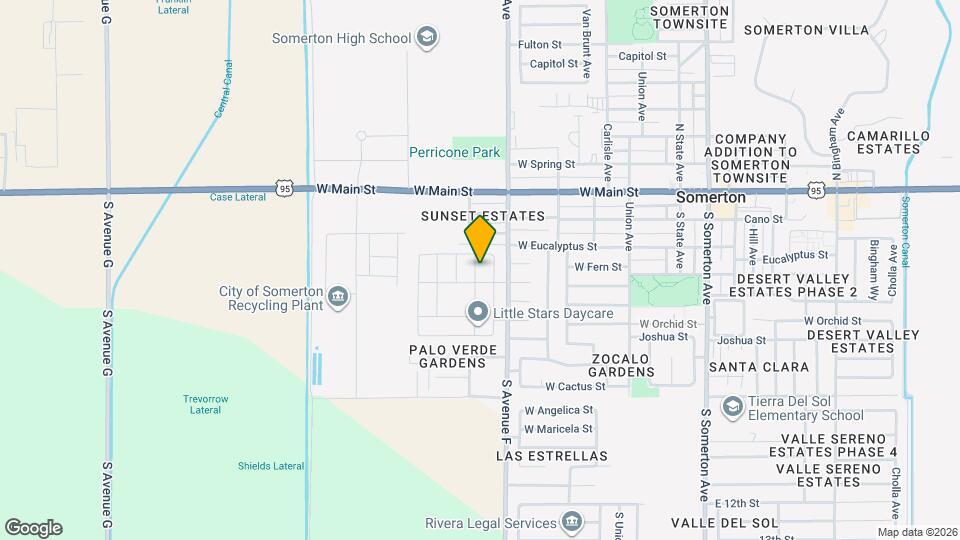 352 S Sunset Ave Map and Location Details