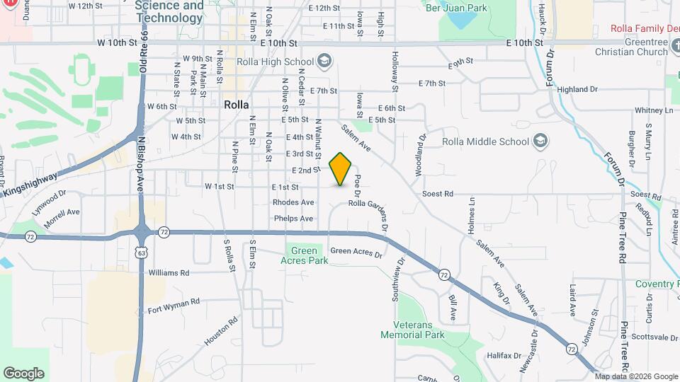 510 E 1st St Map and Location Details