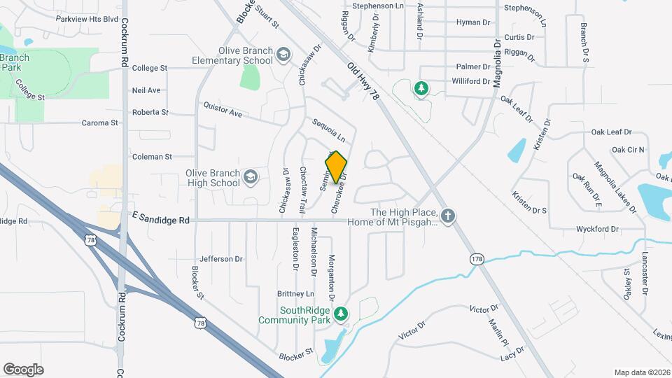 6155 Cherokee Dr Map and Location Details