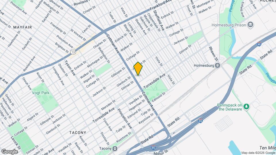 4551 Cottman Ave Map and Location Details