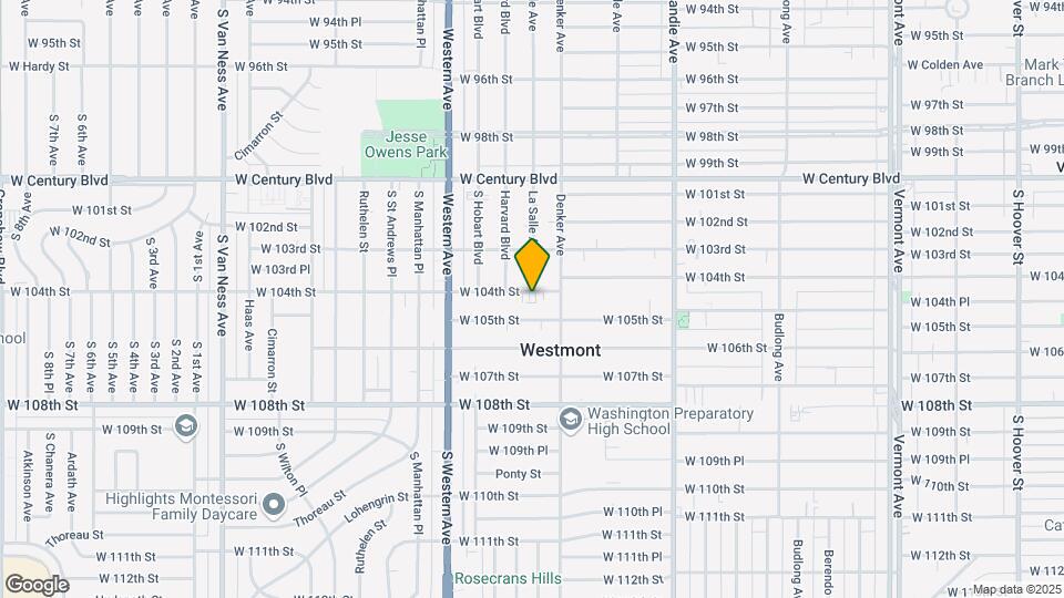 1630 W 104th St Map and Location Details