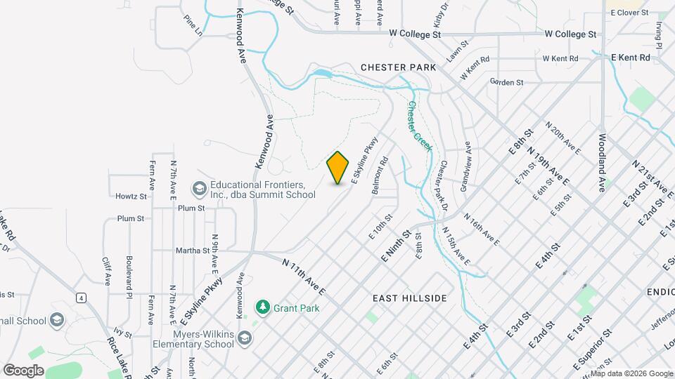 1321 E Skyline Pkwy Map and Location Details