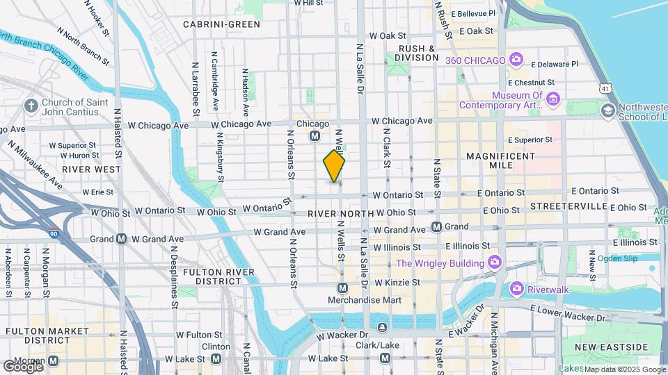 640 N Wells St Map and Location Details