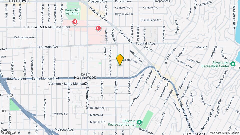 1154 N Virgil Ave Map and Location Details