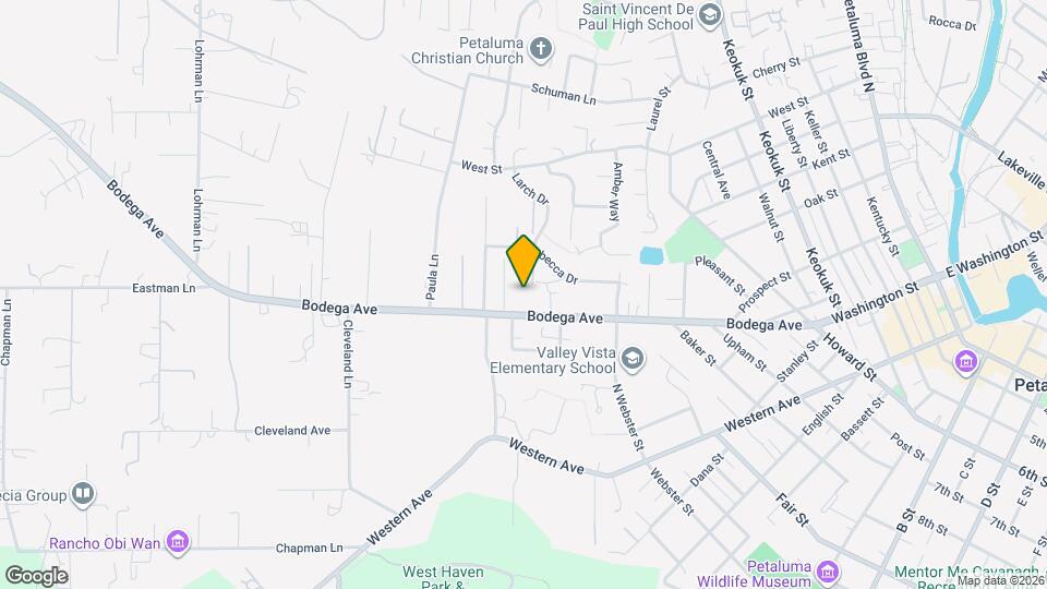 760 Bodega Ave Map and Location Details