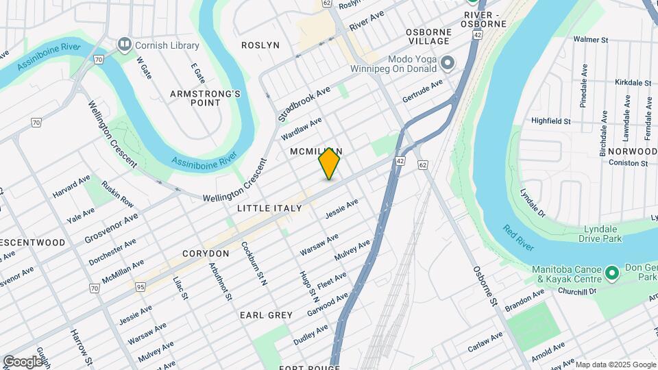 585 Corydon Apartment Map and Location Details