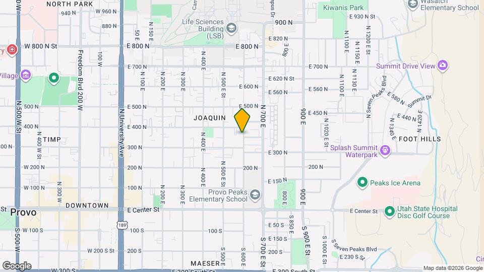 366 E 600 N, Unit Unit 1 Map and Location Details
