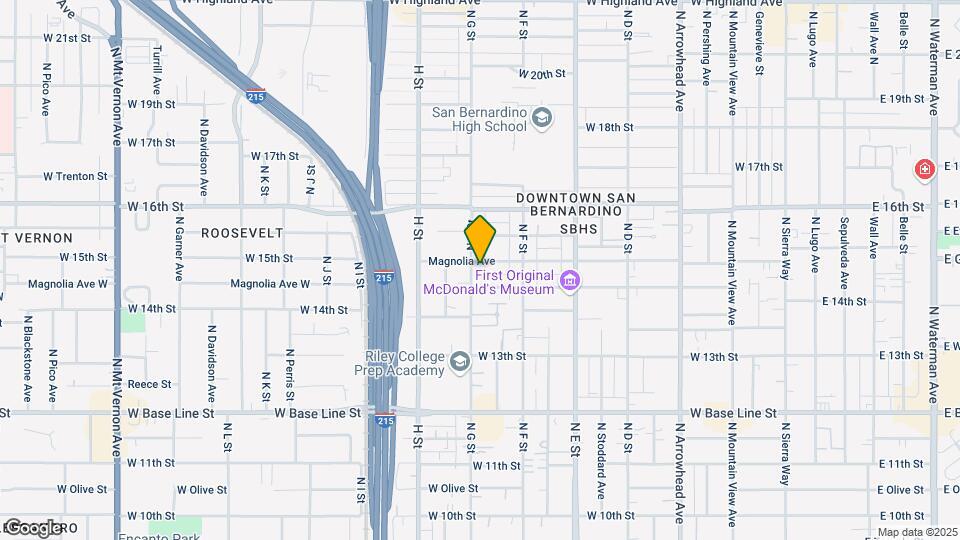 1477 N G St Mapa y Detalles de la Ubicación