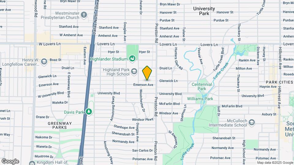 4128 Emerson Ave Map and Location Details