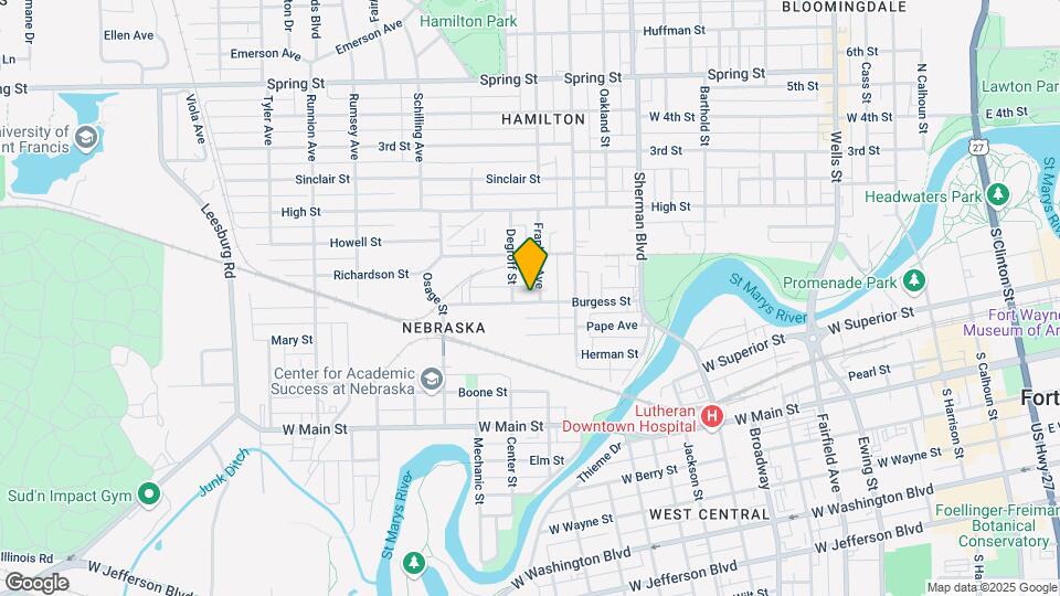 1210 Burgess St Map and Location Details