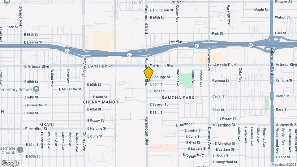 6500 N Paramount Blvd Map and Location Details