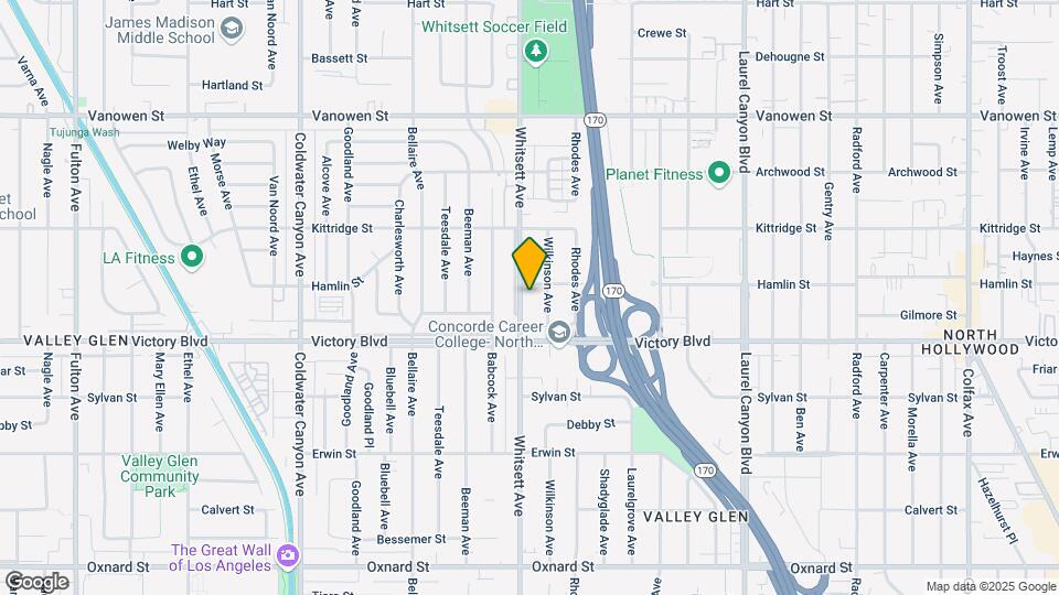 6446-6450 Whitsett Ave Map and Location Details