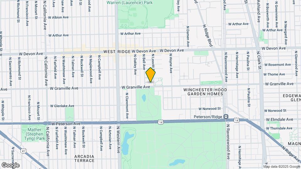 2208-2210 W Granville Ave Mapa y Detalles de la Ubicación