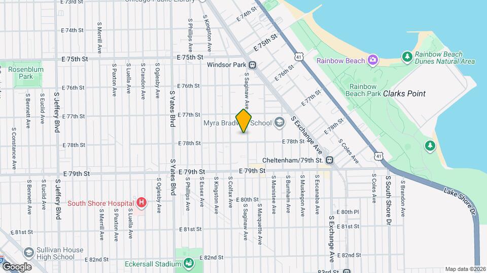 7748 S Saginaw Ave Mapa y Detalles de la Ubicación
