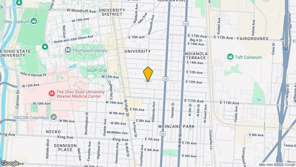 1638 Indianola Ave Mapa y Detalles de la Ubicación