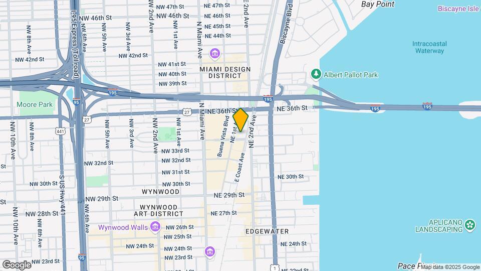 121 NE 34th St, Unit 2215 Map and Location Details