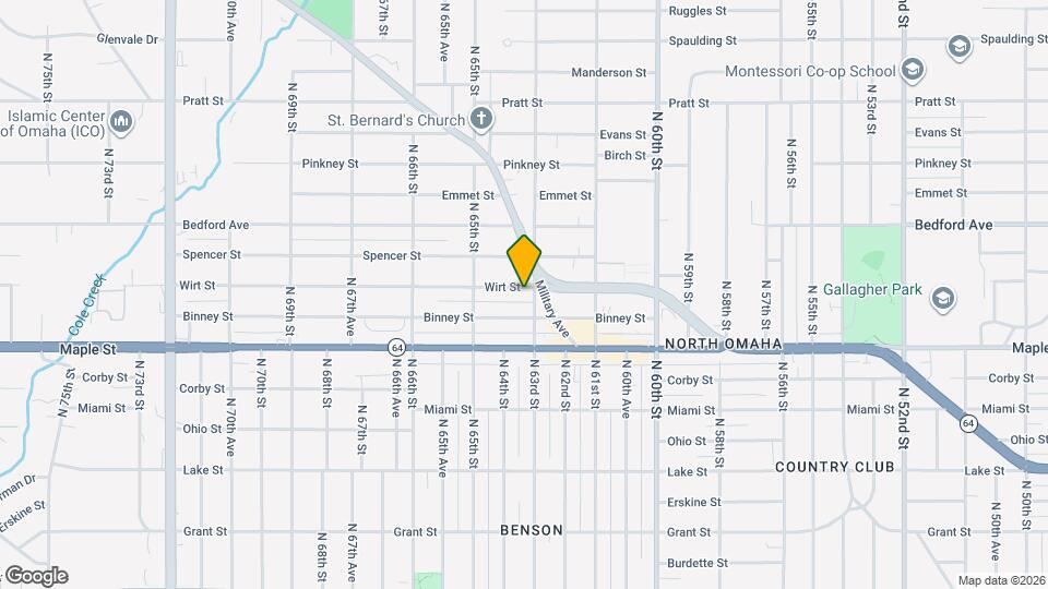 6307 Wirt St Map and Location Details