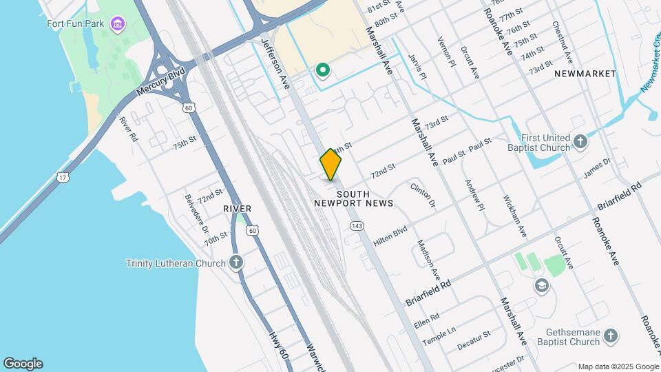 5949 Jefferson Ave Map and Location Details