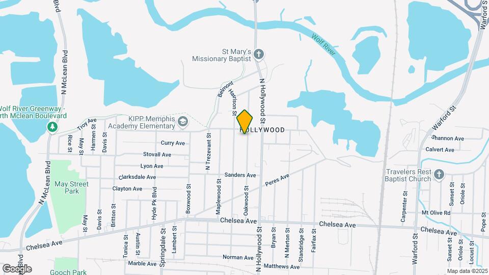 1621 Oakwood St Map and Location Details