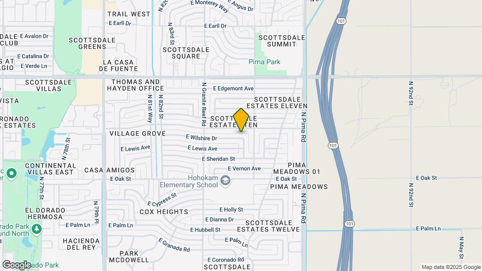8524 E Wilshire Dr Map and Location Details