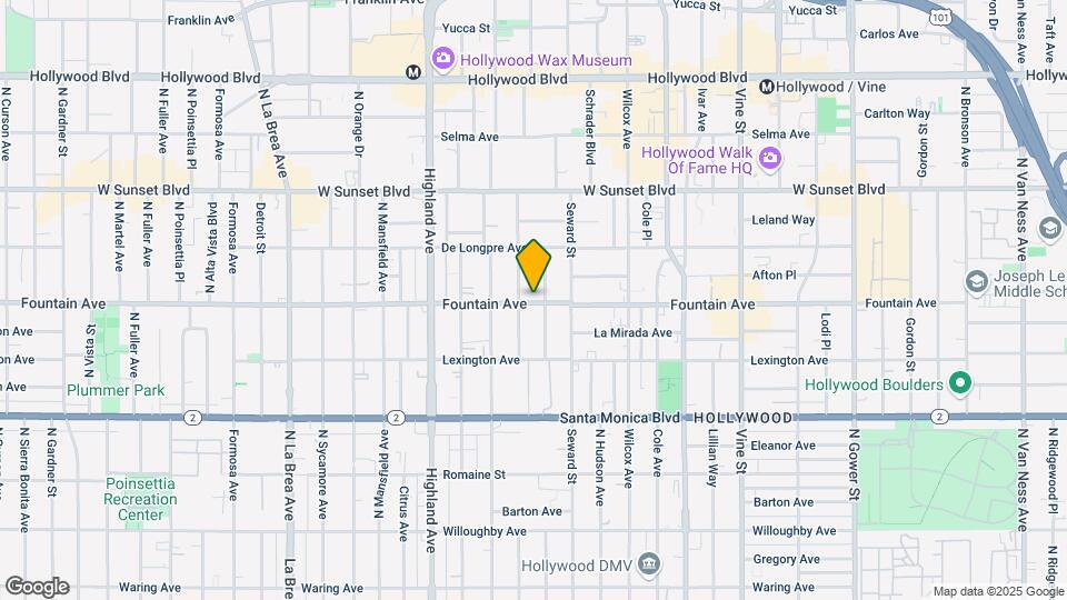 6637 Fountain Ave Map and Location Details