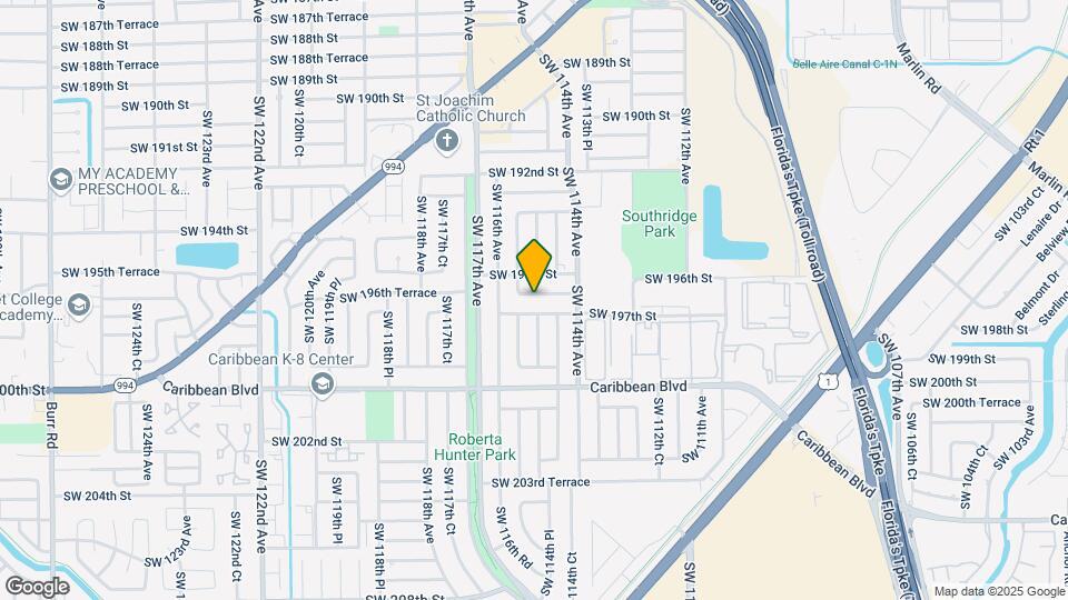 11460 SW 196th Terrace Map and Location Details